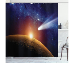 Dark Solar Scenery Shower Curtain