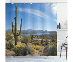 Cactus on the Valley Shower Curtain