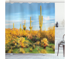Sonoran Desert Blooms Shower Curtain