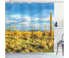 Western Cactus Spikes Shower Curtain