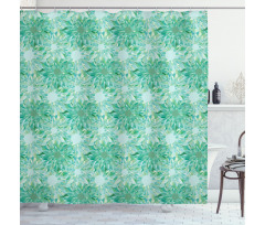 Floral Pattern with Beryl Shower Curtain