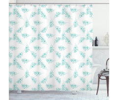 Swirling Branch Lines Shower Curtain