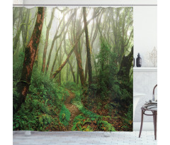 Exotic Jungle Forest Shower Curtain