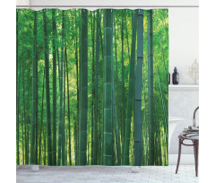 Green Wild Exotic Bamboo Shower Curtain