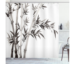 Traditional Bamboo Leaves Shower Curtain