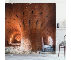 Old Brick Factory Wall Shower Curtain