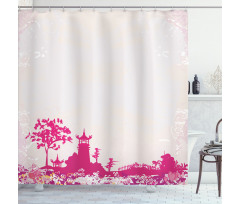 Pagoda in Vivid Colors Shower Curtain