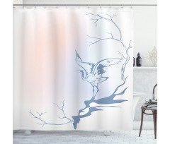 Winter Tree Branches Shower Curtain