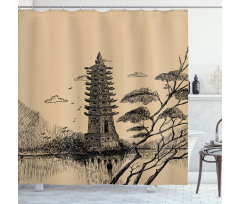 Taoist House of Faith Shower Curtain