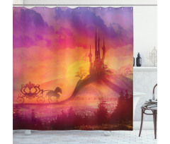 Medieval Castle Kingdom Shower Curtain