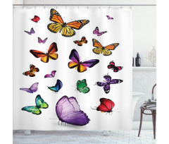 Flying Butterflies Shower Curtain