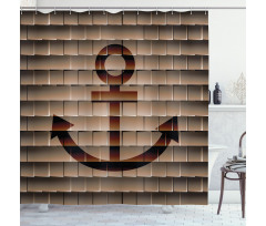 Marine Anchor Square Shower Curtain