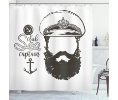 Hat and Beard Seaman Shower Curtain