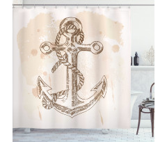 Navy Rope Summer Holiday Shower Curtain