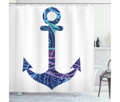 Anchor Image Sea Marine Shower Curtain