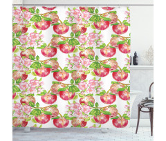 Nature Apple Tree Flower Shower Curtain