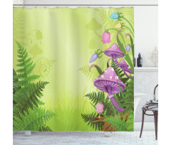Mushroom Flower Magic Shower Curtain