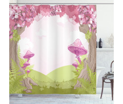 Fairytale Land Blooms Shower Curtain