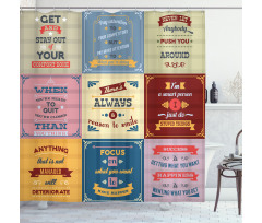 Motivational Composition Shower Curtain