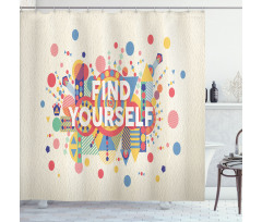 Typographical Poster Shower Curtain
