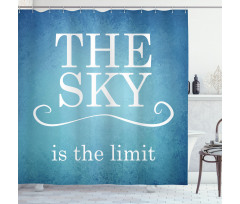 Typography Message Shower Curtain