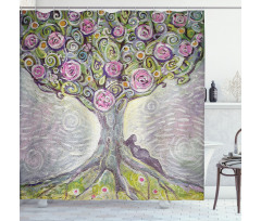 Spring Love Universe Shower Curtain