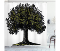 Digital Fruit Tree Shower Curtain