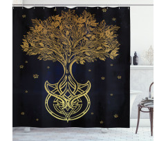 Night Stars Abstract Shower Curtain