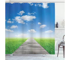 Meadow Countryside Path Shower Curtain