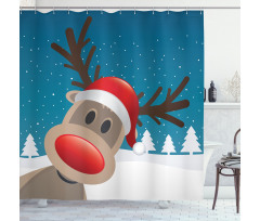 Noel Fun Nursery Cartoon Shower Curtain