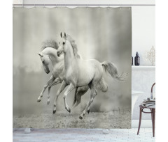 Horse Freedom Theme Shower Curtain