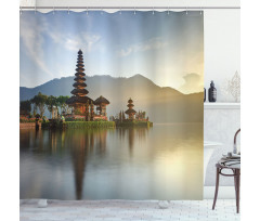 Pura Ulun Danu Building Asia Shower Curtain