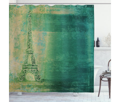 Colorful Ombre Sketch Shower Curtain
