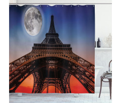 Minimal French Flag Shower Curtain