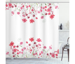 Herbs Blossoms Bridal Shower Curtain