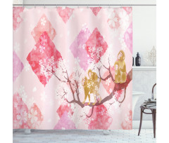 Minimalist Tree Braches Shower Curtain