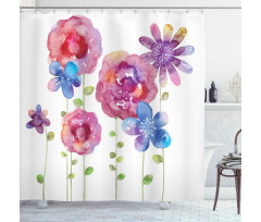 Bohemian Pink Blossom Shower Curtain