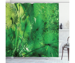 Exotic Jungle Plants Shower Curtain