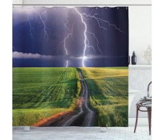 Solar Energy Storm Field Shower Curtain