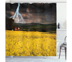 Thunderstorm over Meadow Shower Curtain