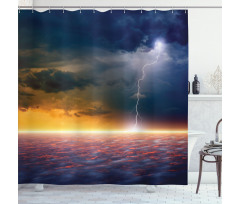 Apocalyptic Sky View Shower Curtain