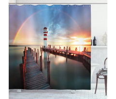 Clouds Sunset at Sea Shower Curtain