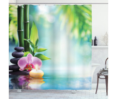 Candle Bamboo Tranquility Shower Curtain