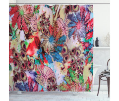 Peacock Feather Animal Shower Curtain
