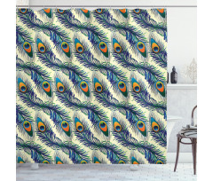 Ornamental Peacock Bird Shower Curtain