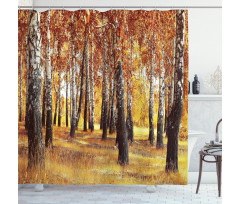 Autumn Leaves Design Shower Curtain