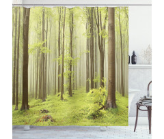 Misty Spring Nature Shower Curtain