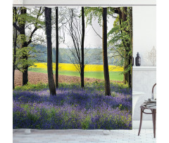 Bluebells Forest Rural Shower Curtain