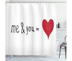 Words Affection Romance Shower Curtain