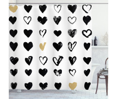 Small Heart Hipster Shower Curtain